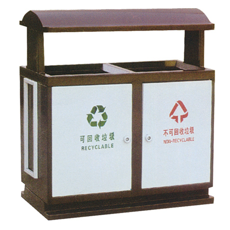  钢板垃圾桶DZJ-3001